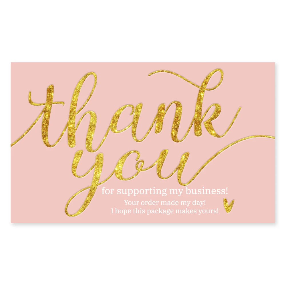30 Thank you Card Foil Gold Card Thank you For your Supporting my Small Business Card Small Shop Gift Decorative Card